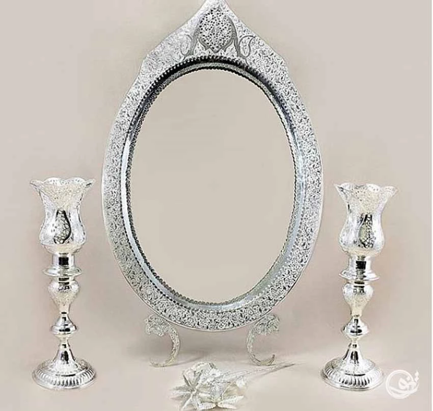 آینه و شمعدان سفره عقد
